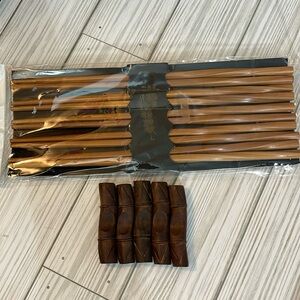 Wooden chopsticks with holders